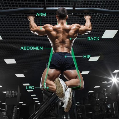 Assisted Pull Up Bands - Progressive Resistance Training Set with Exercise Guide