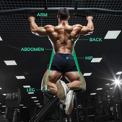 Assisted Pull Up Bands - Progressive Resistance Training Set with Exercise Guide