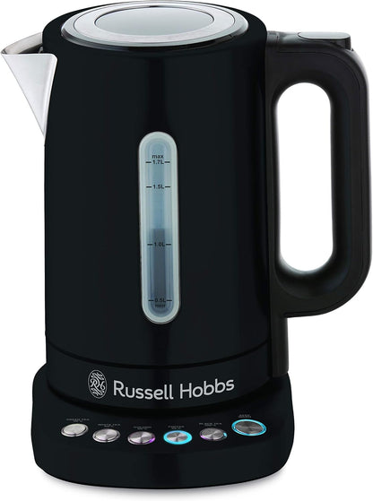 Russell Hobbs RHK510 Addison Kettle, 5 Temperature Settings, 1.7 L Capacity, Easy to Clean, Silver