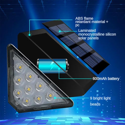 Solar Stair Lights, IP67 Waterproof Outdoor Solar Step Lights, 3000K Warm White Outdoor Solar Powered Step Lights, Dusk to Dawn Lighting Decor for Garden, Stair, Deck, Front Porch, Patio (6 Pack)