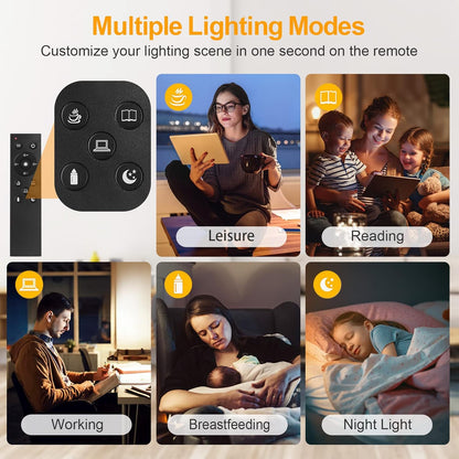 Modern LED Floor Lamp with Remote | Eye-Caring & Dimmable