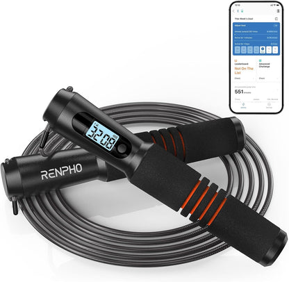 Smart Jump Rope with LCD Counter - Digital Cardio Fitness Tracker