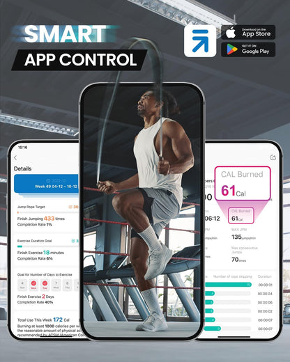 Smart Jump Rope with LCD Counter - Digital Cardio Fitness Tracker