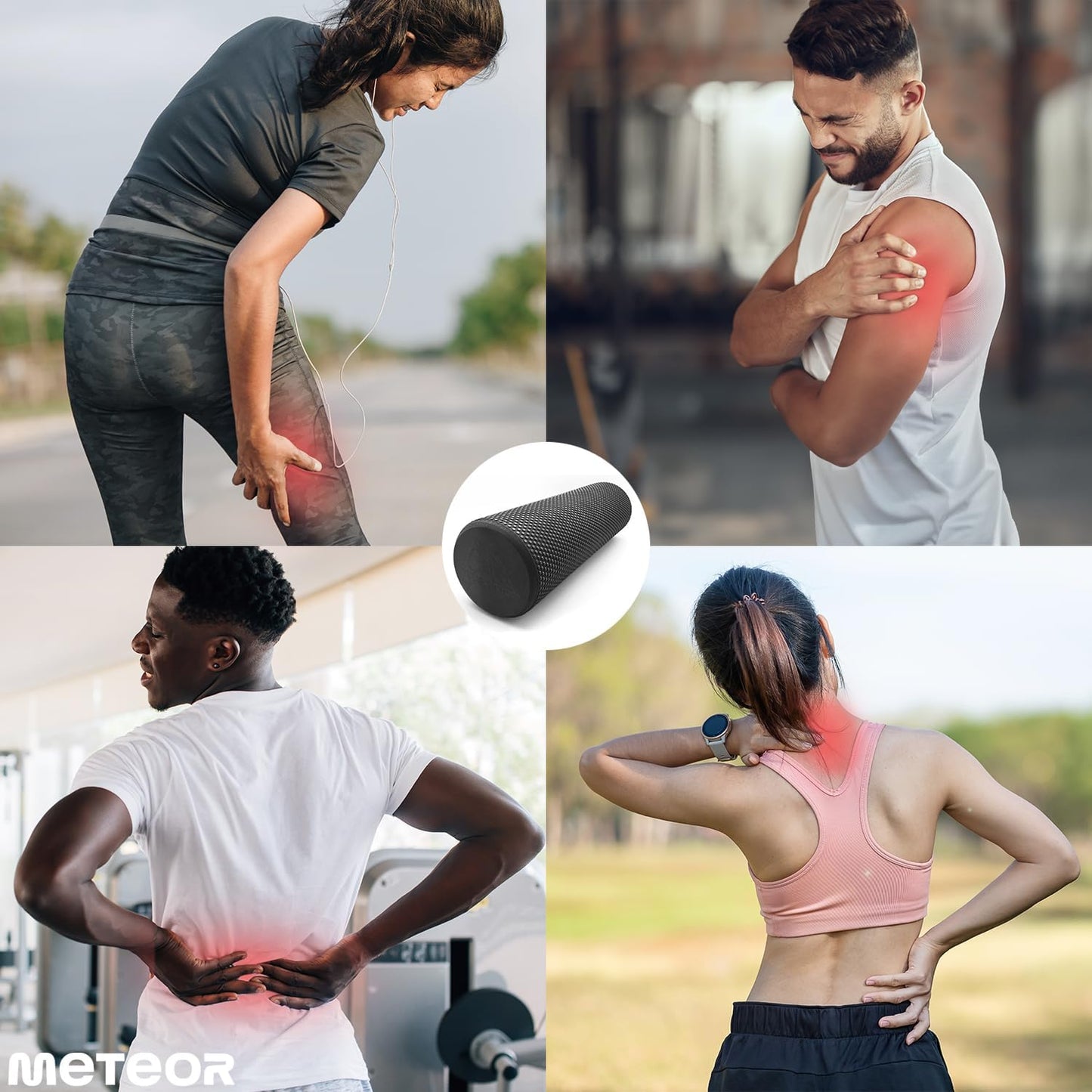 METEOR | Floating Point Foam Roller - Deep Tissue Massage & Muscle Recovery Tool