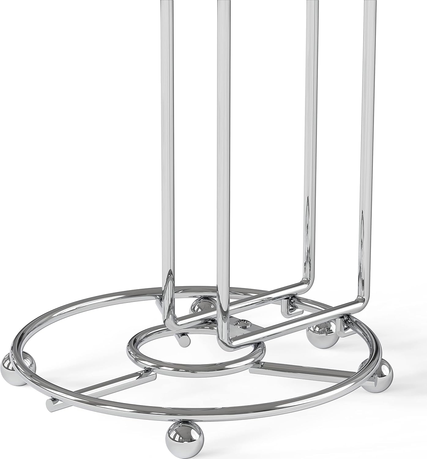 Freestanding Chrome Toilet Paper Stand | Modern Bathroom Roll Holder