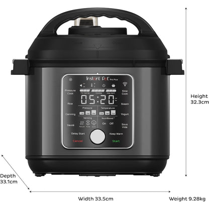 Instant Pot Duo 7-in-1 Multicooker, 5.7L - Pressure Cooker, Slow Cooker, Rice Cooker, Sauté Pan, Yogurt Maker, Steamer and Food Warmer, Brushed Stainless Steel,Black/ Grey