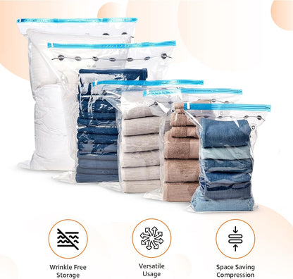 Vacuum Storage Bags 6-Pack | Space Saver Bags for Clothes & Linen | Australia