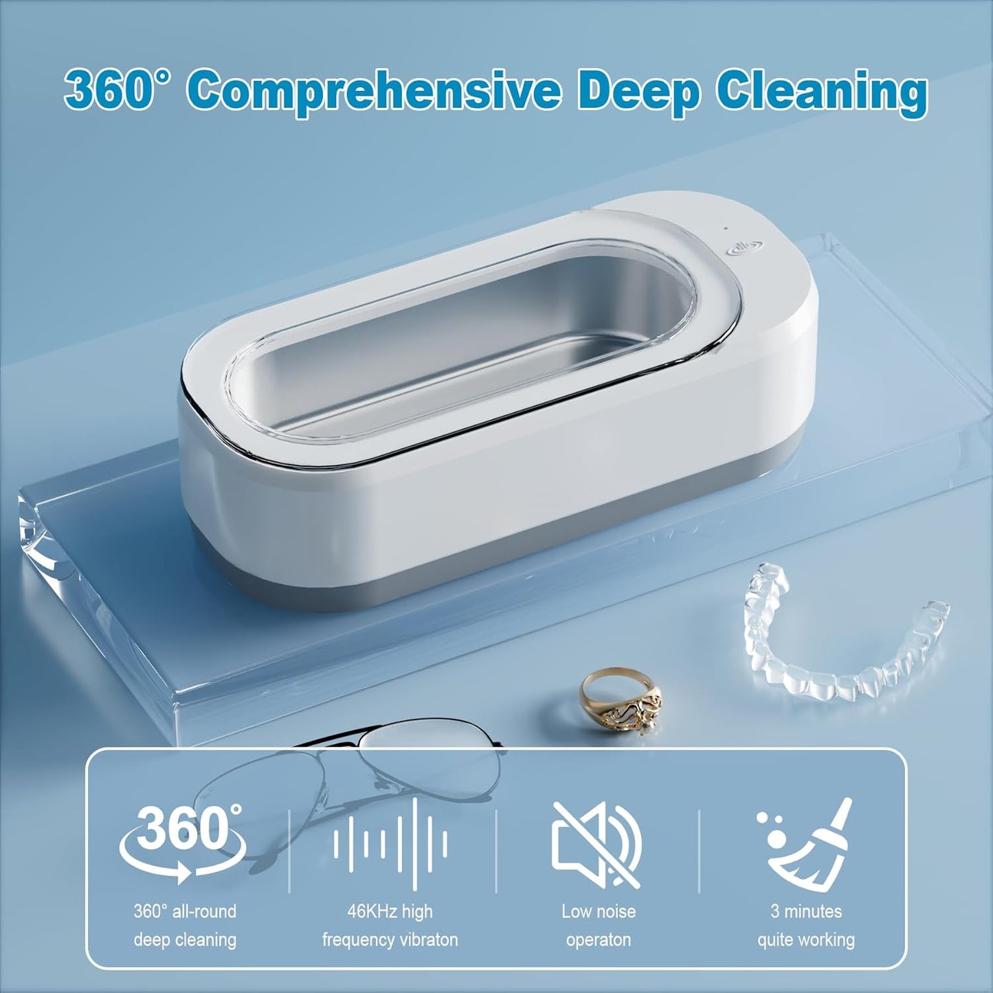 Ultrasonic Jewelry Cleaner | Deep Clean for Jewelry, Eyeglasses & More | Australia