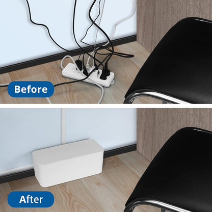 2-Pack Cable Management Box | Power Strip Hider