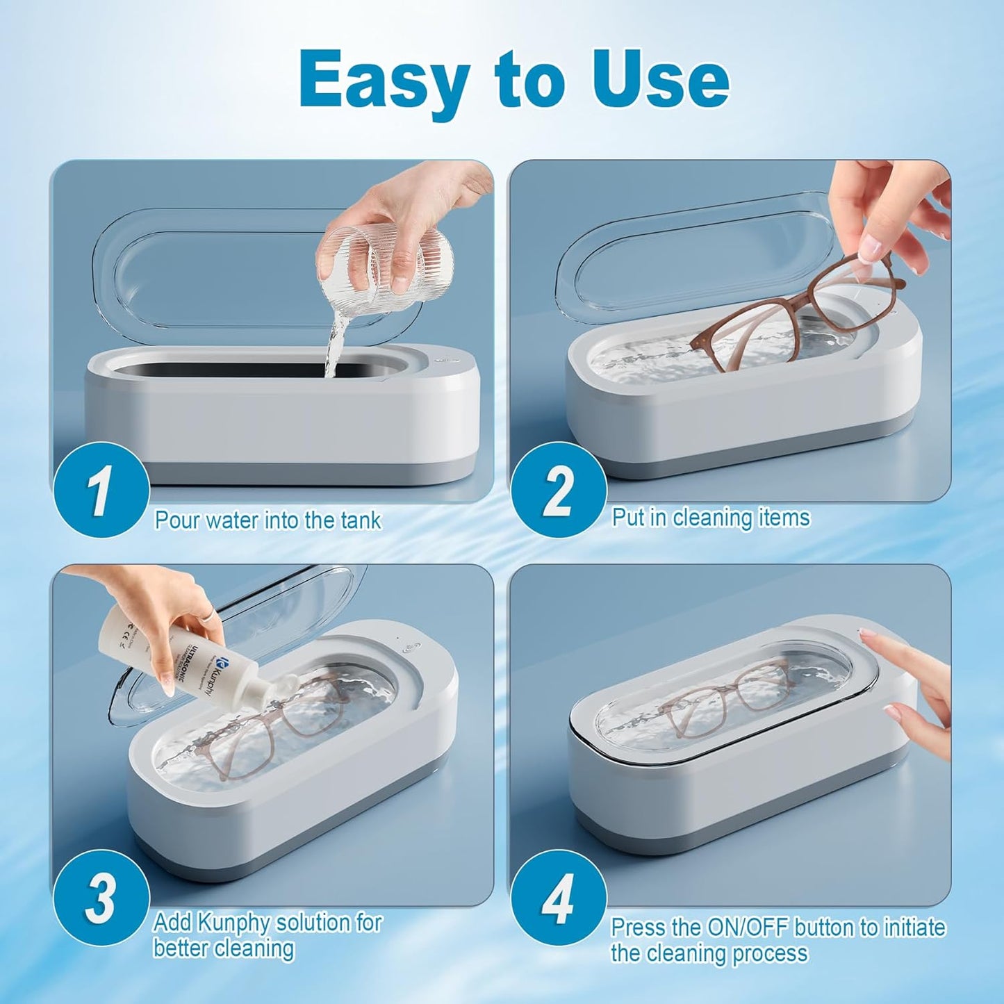 Ultrasonic Jewelry Cleaner | Deep Clean for Jewelry, Eyeglasses & More | Australia