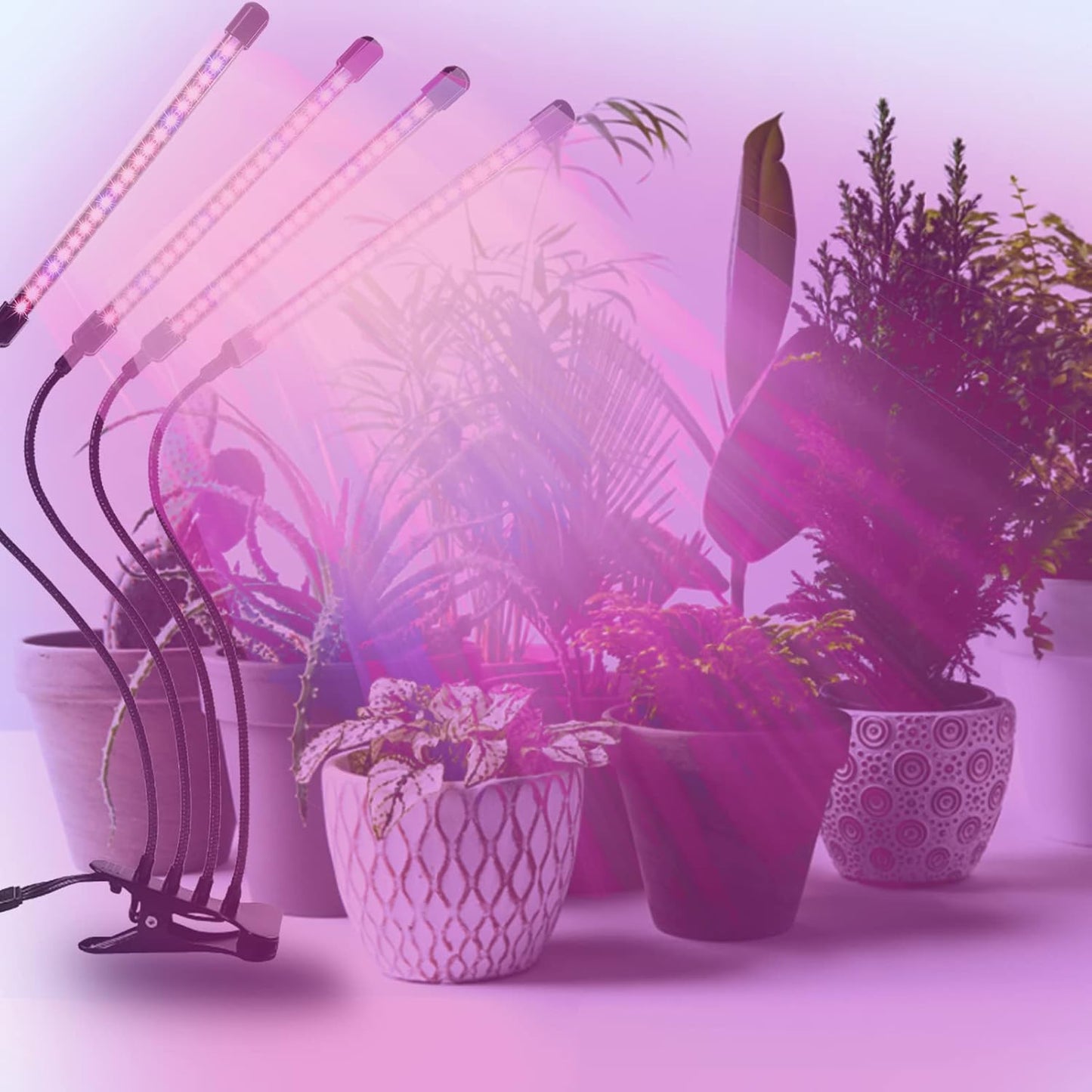 Grow Light Full Spectrum Plant Lights for Indoor Plants, Full Spectrum Plant Grow Lights, 9 Dimmable Levels Auto ON & Off with 3/9/12H Timer