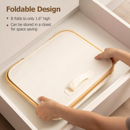 Large Double Hamper | Storage Basket with Lid & Removable Bags