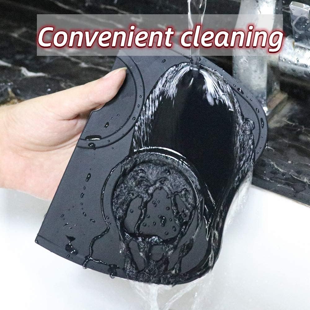 Coffee Tamper Mat, Food Safe Silicone Coffee Tamp Mat Anti-Slip, Espresso Tamping Mat Food Grade Non-Slip Coffee Pad Tamp Station Espresso Accessory(Black-ZY1)