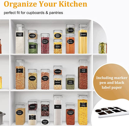 stusgo 42 Pack Airtight Food Storage Containers Set - Cereal Storage Containers for Kitchen Storage & Organisation with Lids & BPA Free Pantry Storage Containers Organiser