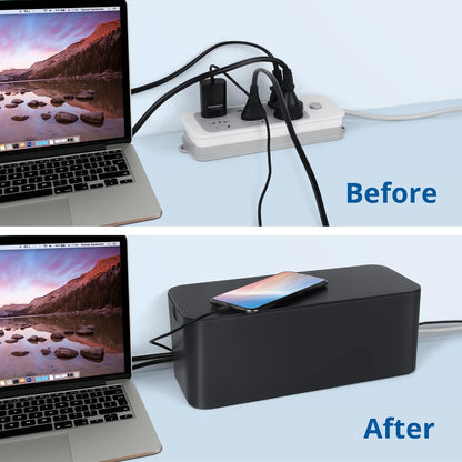 2-Pack Cable Management Box | Power Strip Hider