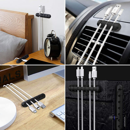 Cable Holder Clips | Desk Cord Organizer | Wire Management Solution