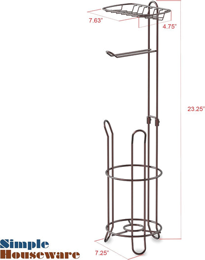 Freestanding Chrome Toilet Paper Stand | Modern Bathroom Roll Holder