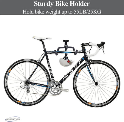 Omiention Bike Wall Mount, Bike Rack Garage,Horizontal Wall Mount Bicycle Storage Hanger Indoor Bike Holder for Haning Mountain Road Bike (1Pack)