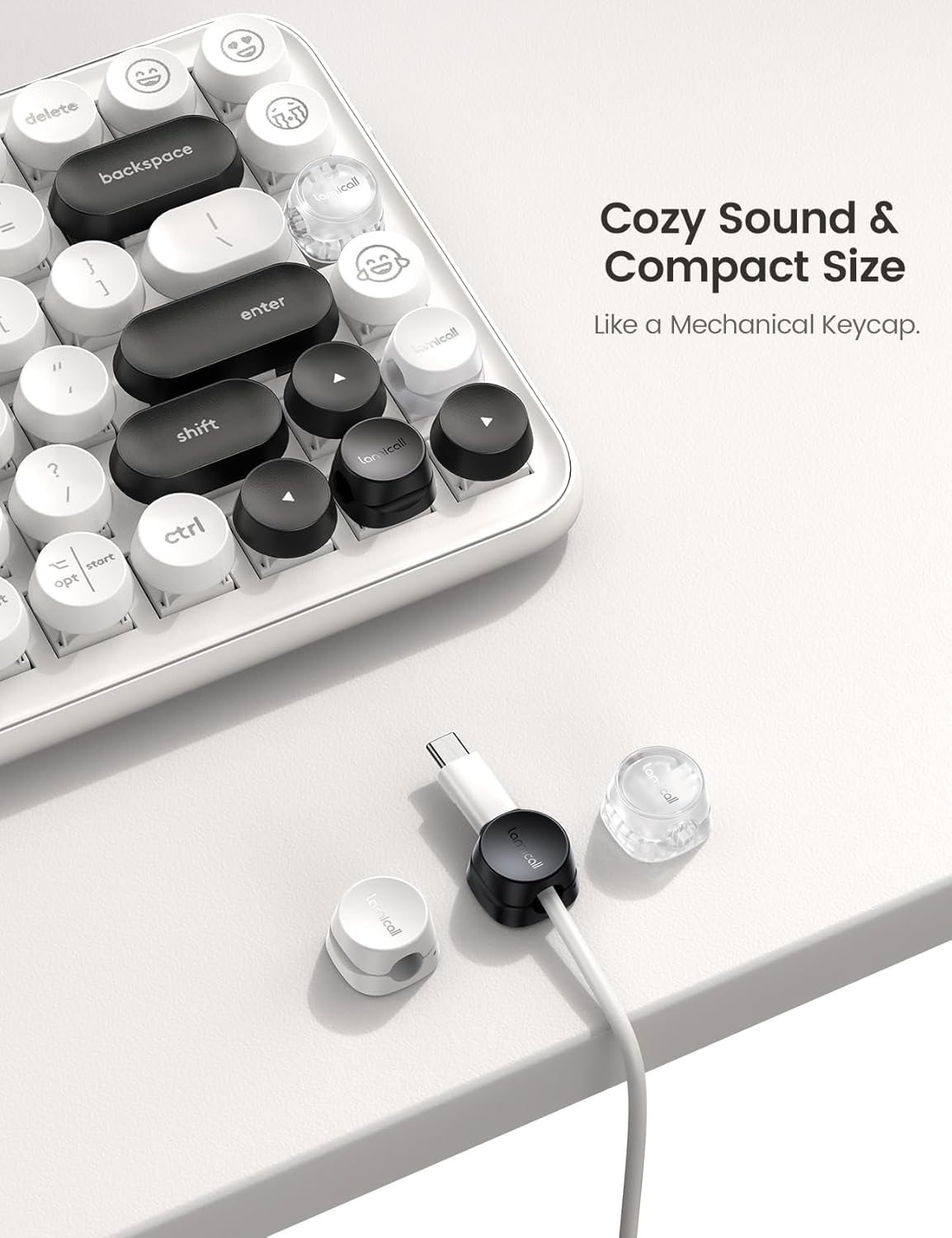 One-Hand Cable Clips | Desk Cord Organizer | Adhesive Cord Holders