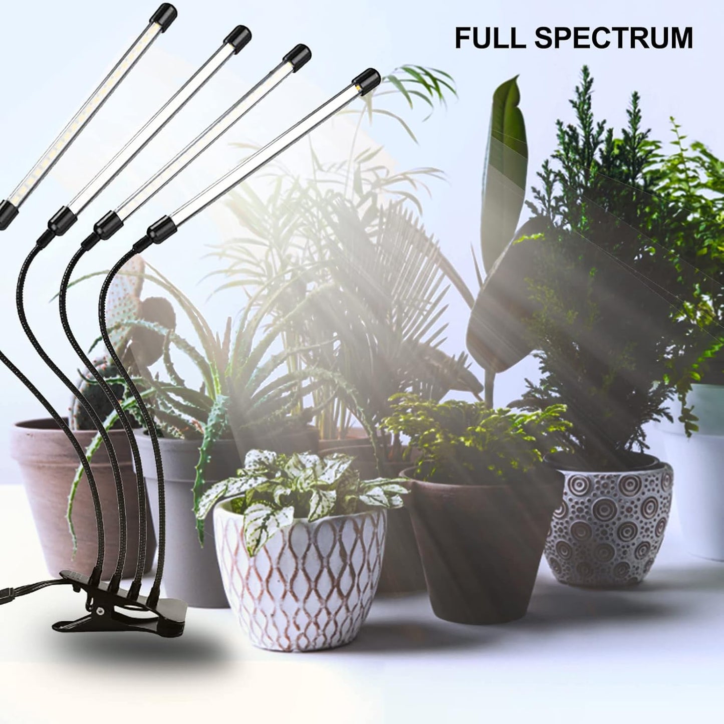 Grow Light Full Spectrum Plant Lights for Indoor Plants, Full Spectrum Plant Grow Lights, 9 Dimmable Levels Auto ON & Off with 3/9/12H Timer