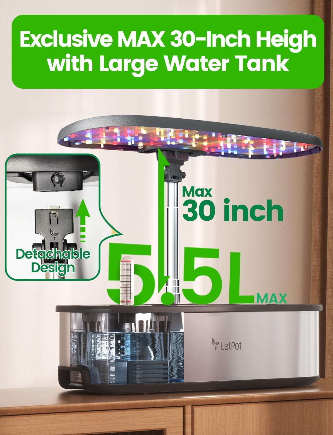 LED Indoor Garden Kit | 2X Faster Growth | Smart Hydroponics System