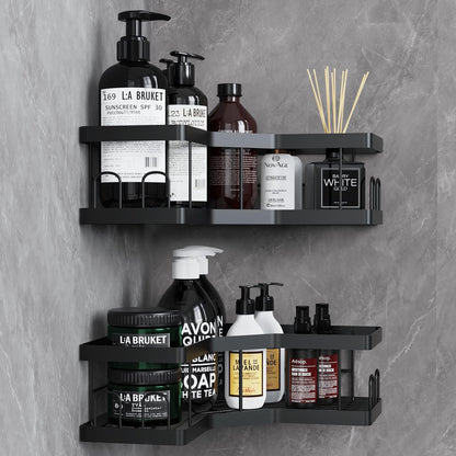 Self-Adhesive Bathroom Corner Shelf - Drill-Free Shower Caddy