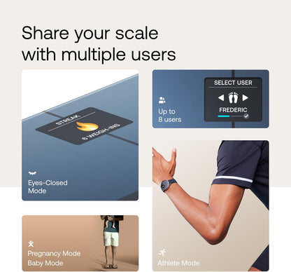 WITHINGS | Smart Body Composition Scale with Heart Rate Monitor | 8-in-1 Health Tracker