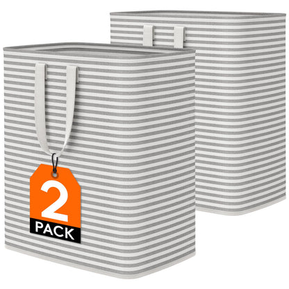 80L Waterproof Laundry Hamper 2 Pack - Collapsible & Portable - Lifewit