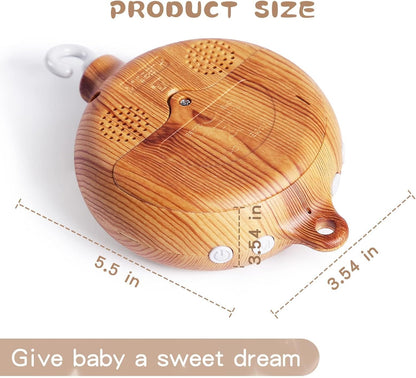 Beechwood Crib Mobile Holder - 360° Rotate, Adjustable Arm - Natural Wood, Minimalist - For Cribs No Side Rails - Baby Nursery Decor
