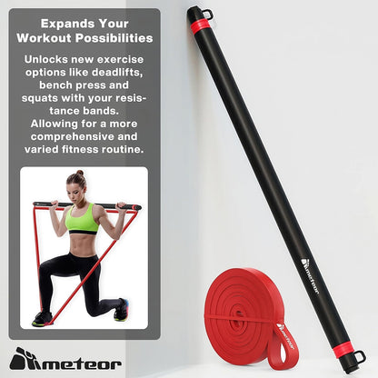 Meteor Essential Power Bands, Resistance Loop Set, Natural Latex Fitness Bands for Workout, Yoga, Weightlifting, Physical Therapy, Rehab, Bench Press, Dead Lift, Improve Mobility and Strength