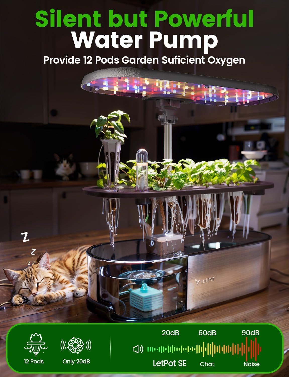 LED Indoor Garden Kit | 2X Faster Growth | Smart Hydroponics System