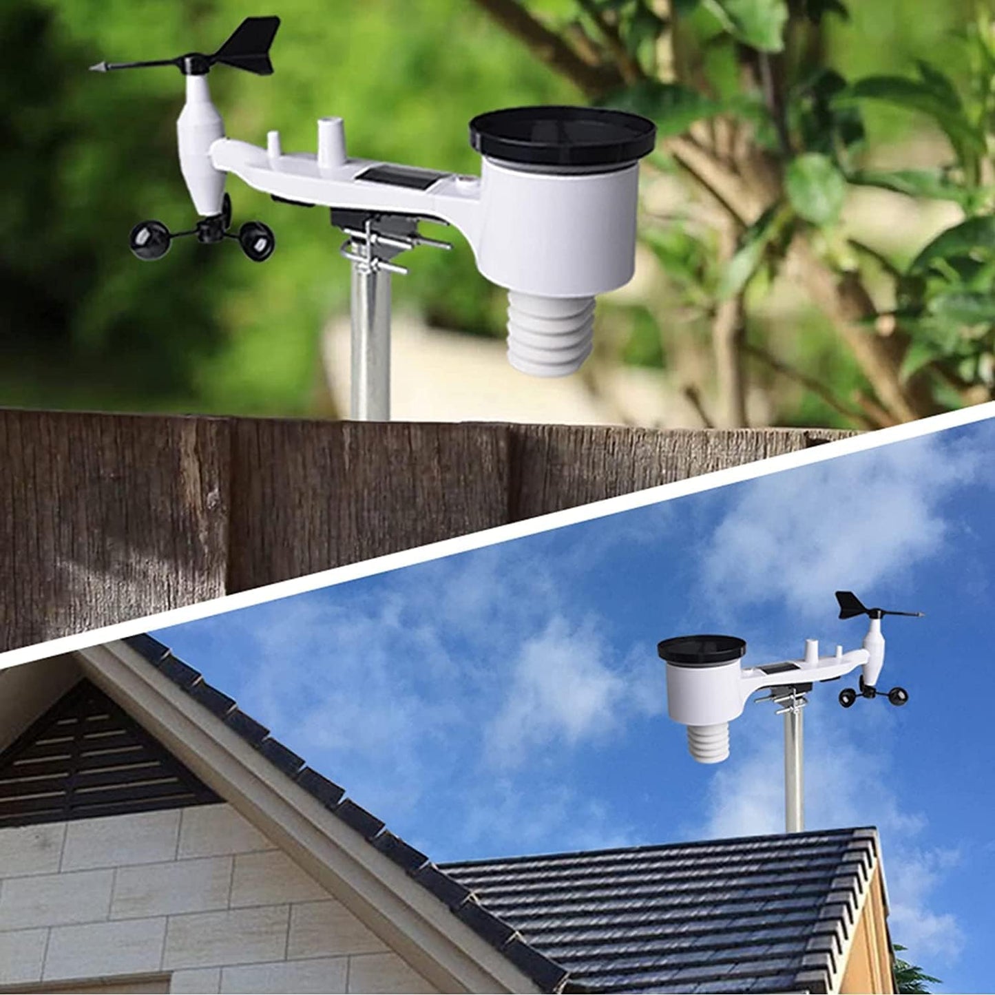 ECOWITT WS2910 Wi-Fi Weather Station Color Display with Wireless Outdoor Solar Powered 7-in-1 Weather Sensor (Thermo-Hygrometer/Rain Gauge/Wind Speed Sensor/Wind Direction Sensor, Light and UV)