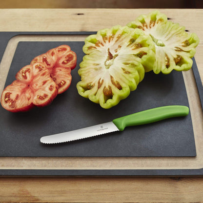 Victorinox Classic Wavy Edge Steak and Tomato Knife, Green