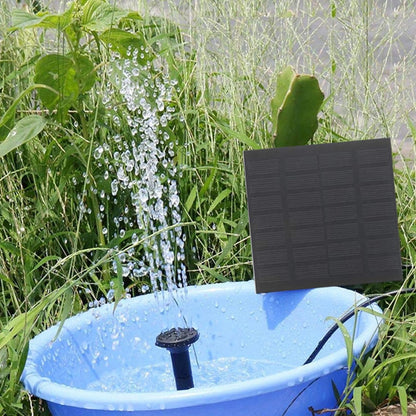 Solar Fountain,Square Solar Water Fountain with 6 Nozzle,1.2W Bird Bath Solar Water Pump with Extended - Length,Submersible Pump for Pond, Pool, Garden, Fish Tank