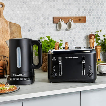 Russell Hobbs RHK510 Addison Kettle, 5 Temperature Settings, 1.7 L Capacity, Easy to Clean, Silver