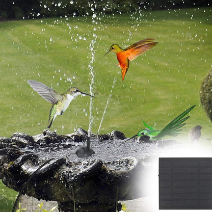 Solar Fountain,Square Solar Water Fountain with 6 Nozzle,1.2W Bird Bath Solar Water Pump with Extended - Length,Submersible Pump for Pond, Pool, Garden, Fish Tank