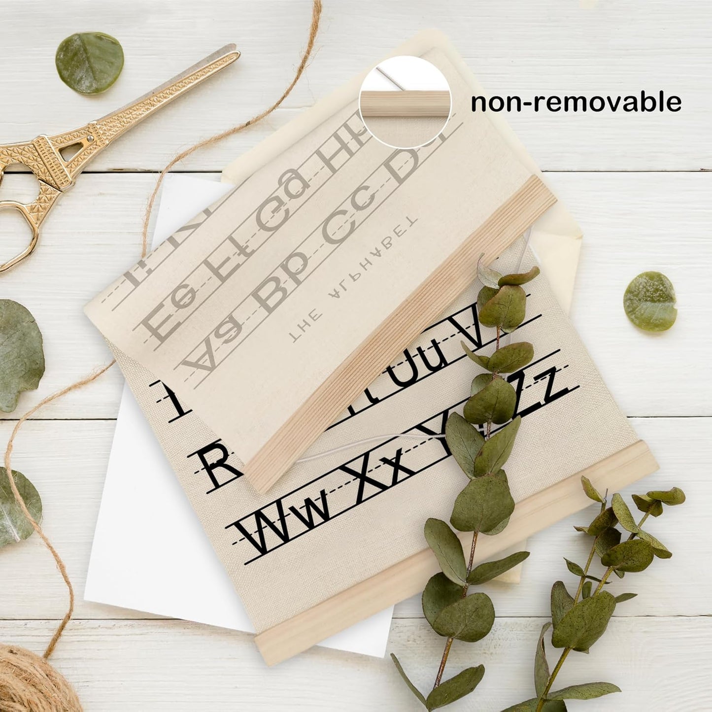 Alphabet, Numbers, Nursery Wall Art Decor | Linen Canvas Prints | Australia