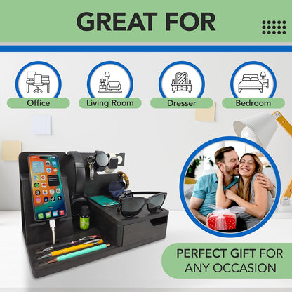 Nightstand Organiser | Tech Charging Station & Valet Tray