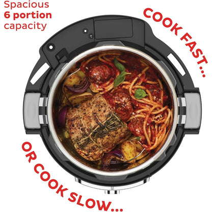 Instant Pot Duo 7-in-1 Multicooker, 5.7L - Pressure Cooker, Slow Cooker, Rice Cooker, Sauté Pan, Yogurt Maker, Steamer and Food Warmer, Brushed Stainless Steel,Black/ Grey