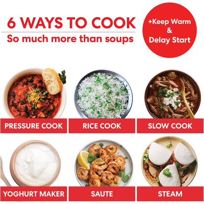 Instant Pot Duo 7-in-1 Multicooker, 5.7L - Pressure Cooker, Slow Cooker, Rice Cooker, Sauté Pan, Yogurt Maker, Steamer and Food Warmer, Brushed Stainless Steel,Black/ Grey
