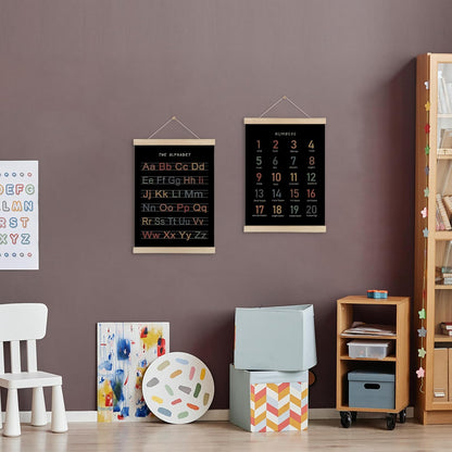 Alphabet, Numbers, Nursery Wall Art Decor | Linen Canvas Prints | Australia
