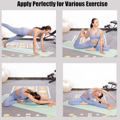 Premium Non-Slip Yoga Mat with Alignment Lines - 6mm Thick Exercise Mat