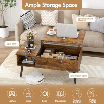 Lift Top Coffee Table | Functional Living Room Storage Desk