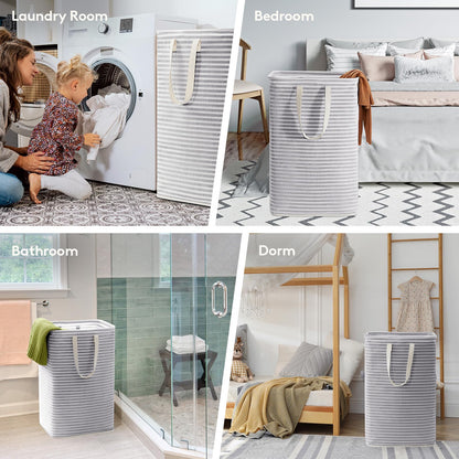 80L Waterproof Laundry Hamper 2 Pack - Collapsible & Portable - Lifewit