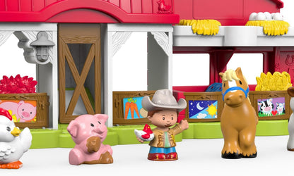 Fisher-Price Little People Toddler Learning Toy Caring for Animals Farm Interactive Playset with Smart Stages for Ages 1+ Years