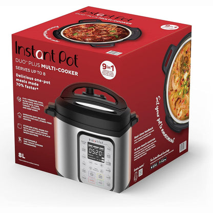 Instant Pot Duo 7-in-1 Multicooker, 5.7L - Pressure Cooker, Slow Cooker, Rice Cooker, Sauté Pan, Yogurt Maker, Steamer and Food Warmer, Brushed Stainless Steel,Black/ Grey