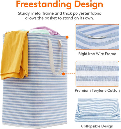 80L Waterproof Laundry Hamper 2 Pack - Collapsible & Portable - Lifewit