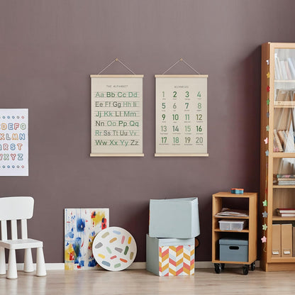 Alphabet, Numbers, Nursery Wall Art Decor | Linen Canvas Prints | Australia