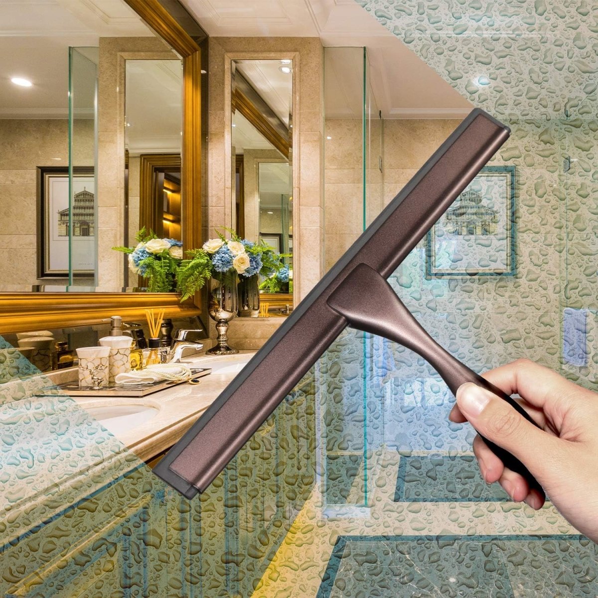 Shower Squeegee for Shower Door Bathroom Window and Car Glass