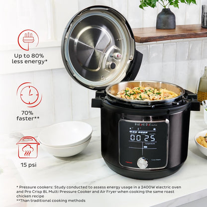 Instant Pot Duo 7-in-1 Multicooker, 5.7L - Pressure Cooker, Slow Cooker, Rice Cooker, Sauté Pan, Yogurt Maker, Steamer and Food Warmer, Brushed Stainless Steel,Black/ Grey